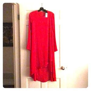 BCBG Silk Like Red High Low Dress NWT XS